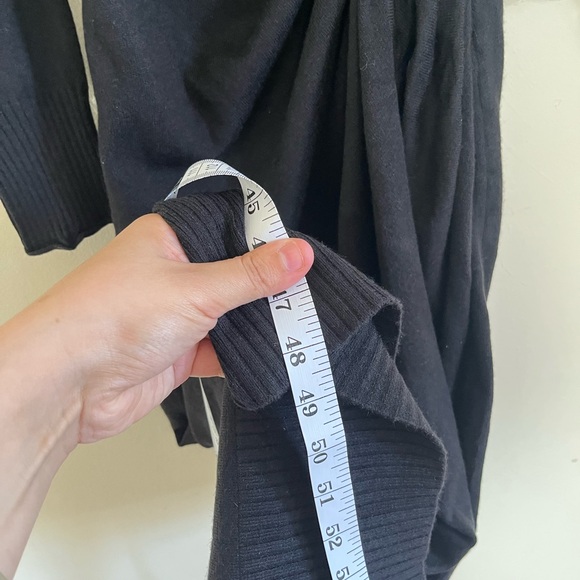 Dress Forum Black minimalist Wool Long Sleeve Dress with Ring Detail - Picture 8 of 8